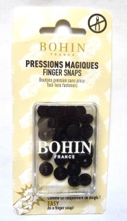 Bouton pressions magiques noires 9 mm